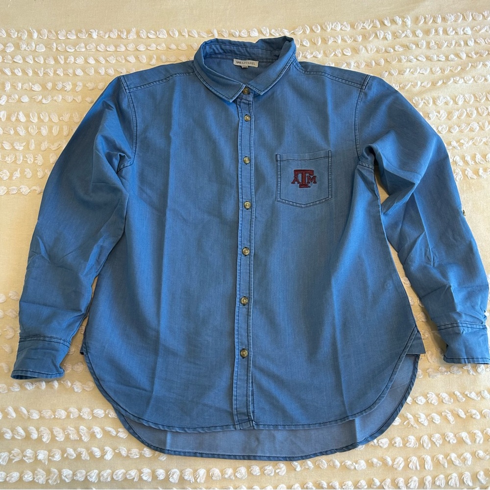 Women UG Apparel Texas A&M Denim Shirt